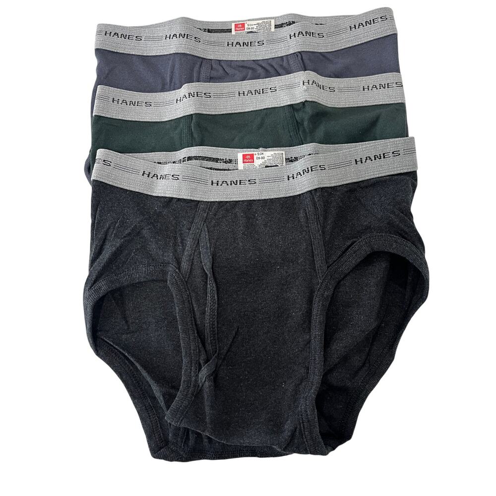 4-77 HANES Men's NWT 100% Cotton Underwear Briefs 3-PACK Small